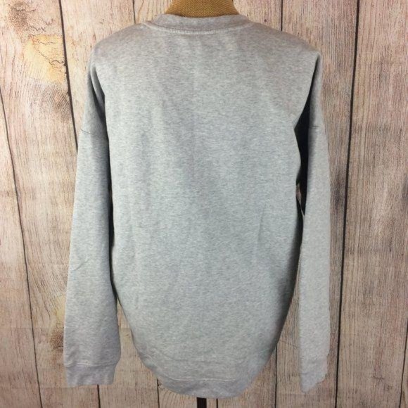 Guess Women's Size Large Grey Light My Fire Sweatshirt Long Sleeves Crew Neck - Picture 2 of 8